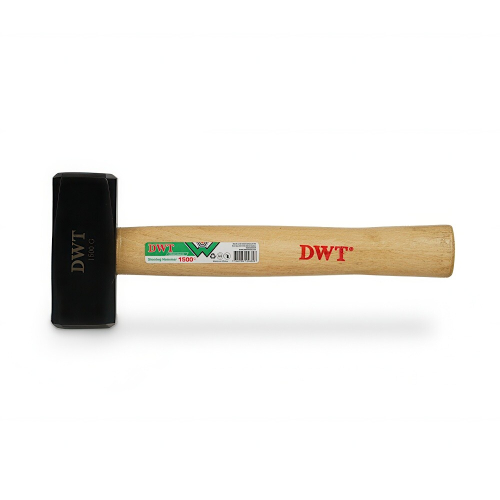 Киянка резиновая черная DWT 230 г, ручка гикори DHHR-WHB08