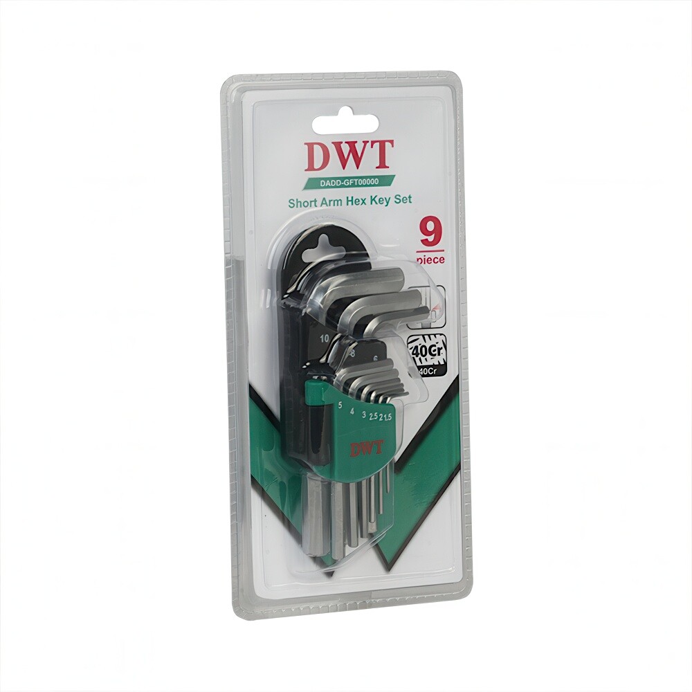Набор ключей шестигранных DWT 1,5-10 мм 9шт короткие DHOK-HMAX09