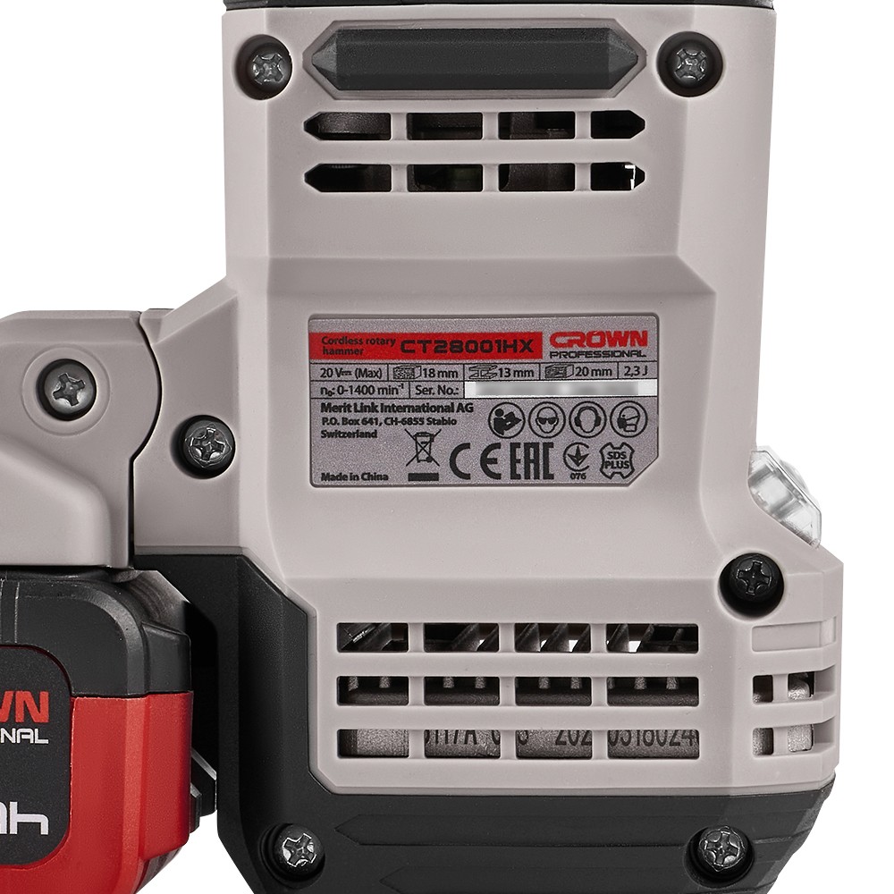 Перфоратор аккумуляторный CROWN CT28001HX-4 BMC