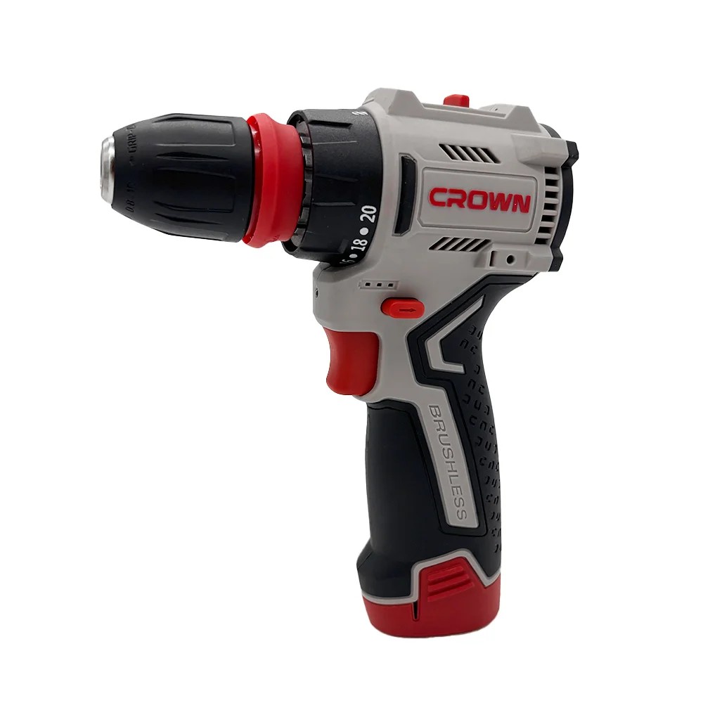 Дрель-шуруповерт аккумуляторная со сменными патронами CROWN CT21129HQX-2 BMC