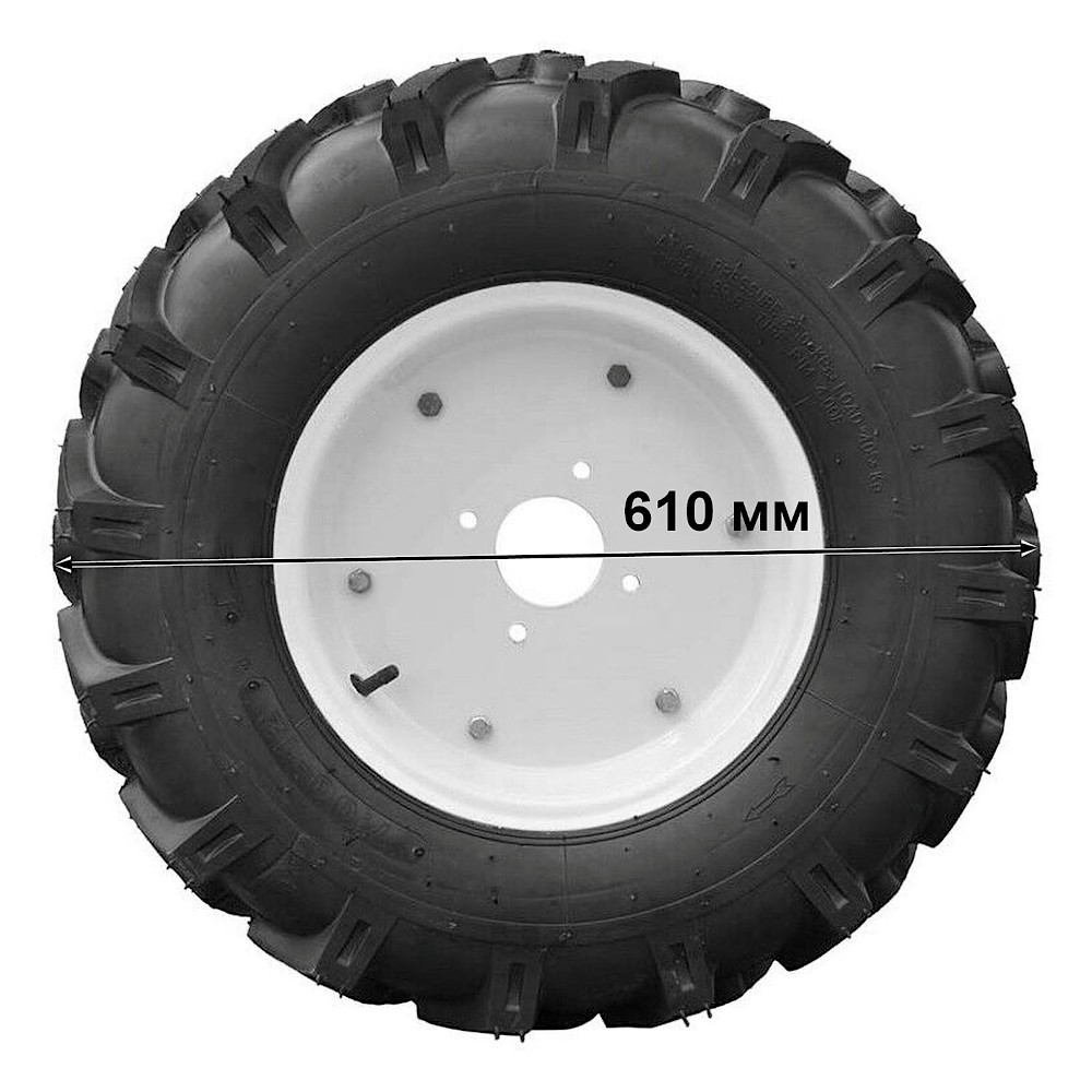 Колесо культиватора VELLES 6.00-12, протектор ЕЛОЧКА, правое