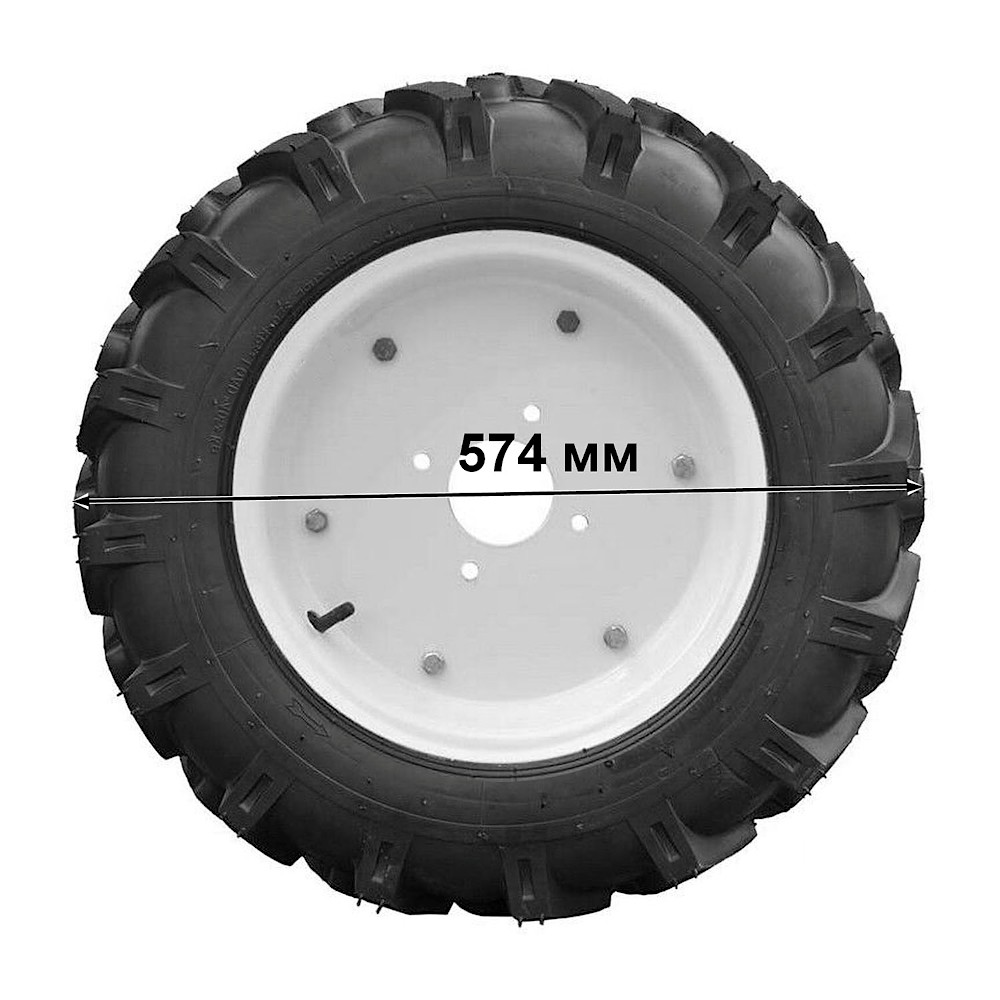 Колесо культиватора VELLES 5.00-12, протектор ЕЛОЧКА, правое