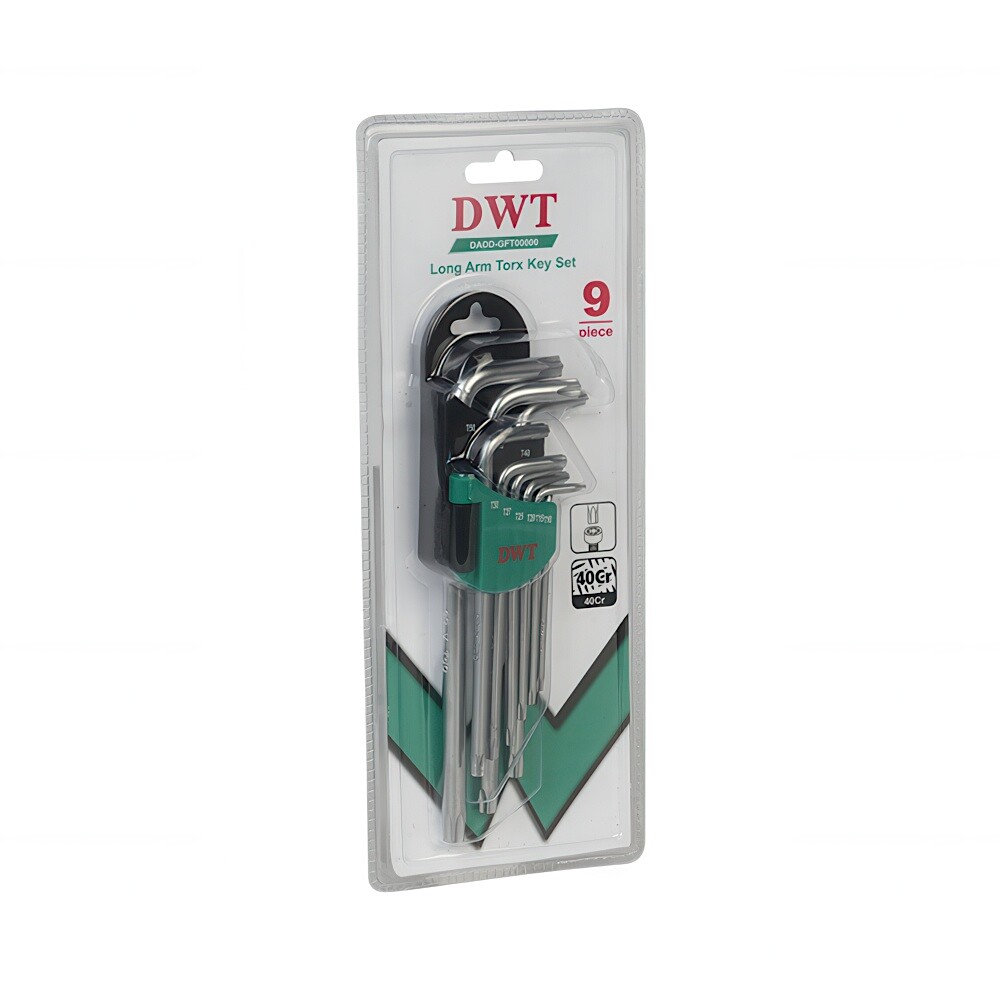 Набор ключей DWT Torx T10-T50 9шт длинные DHOK-TMBX9