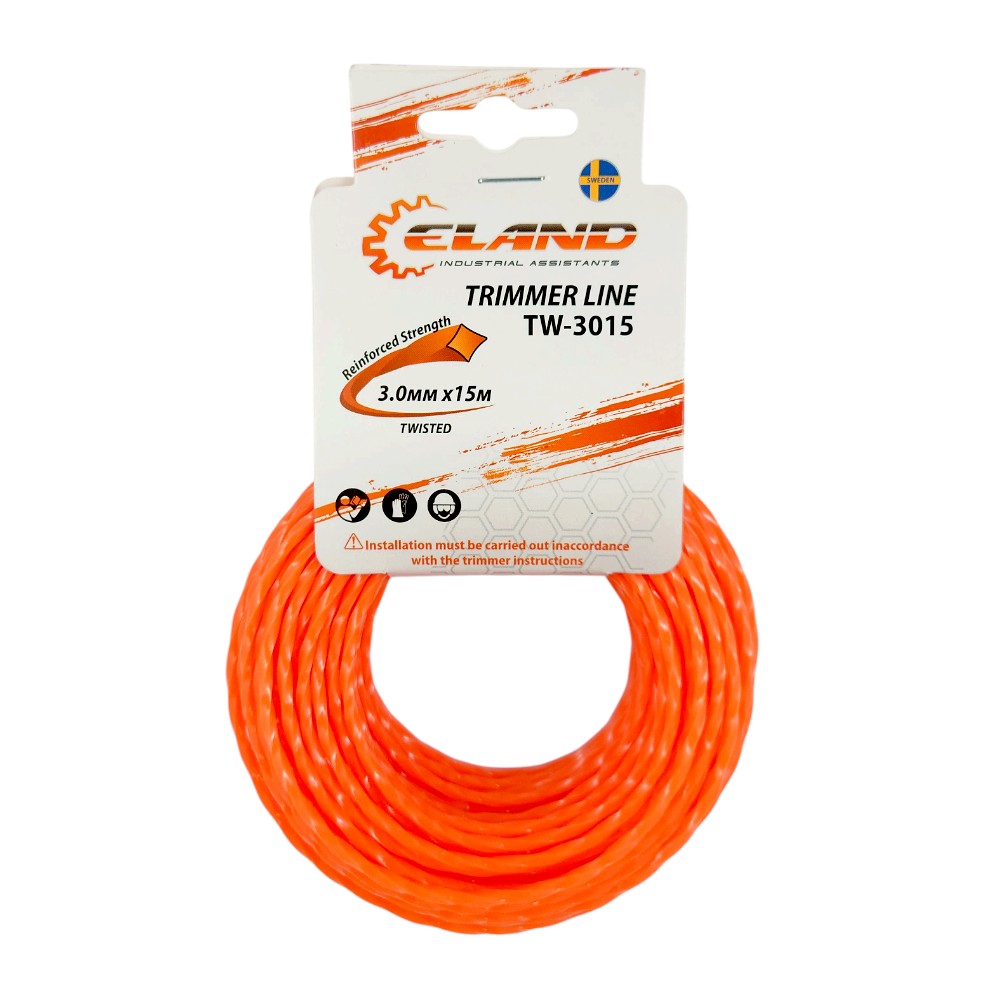Леска для триммера ELAND TW-3015 3,0мм*15м,витой (отгружается кратно 10 шт)
