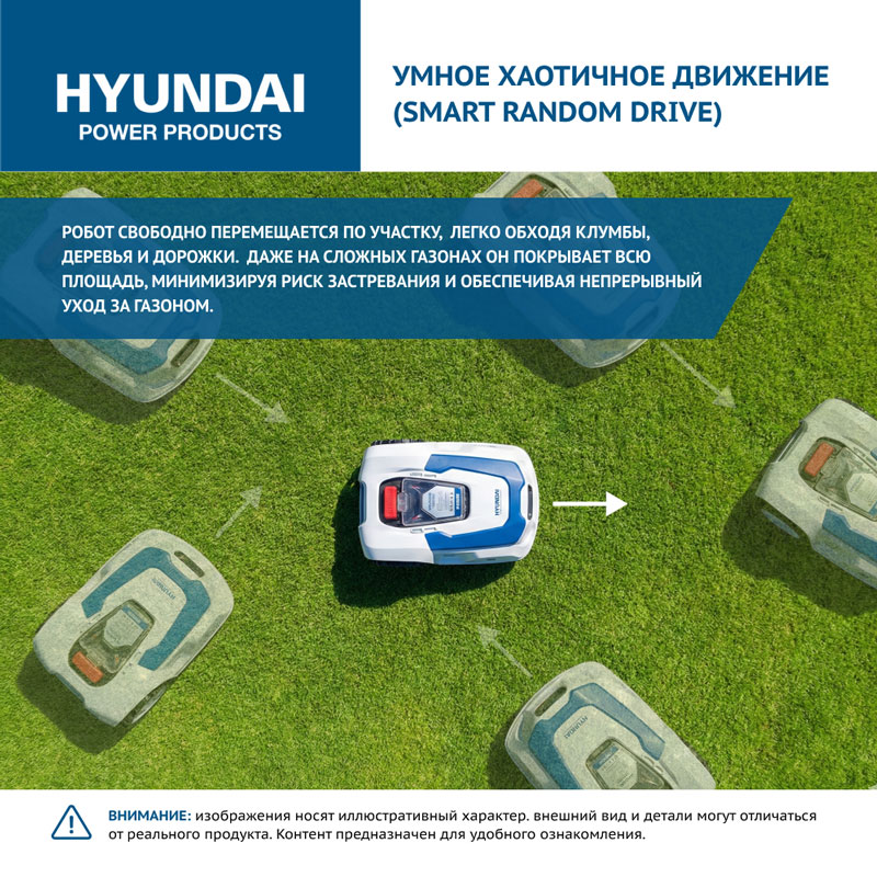 Газонокосилка-робот аккумуляторная HYUNDAI L-CORTEX-5