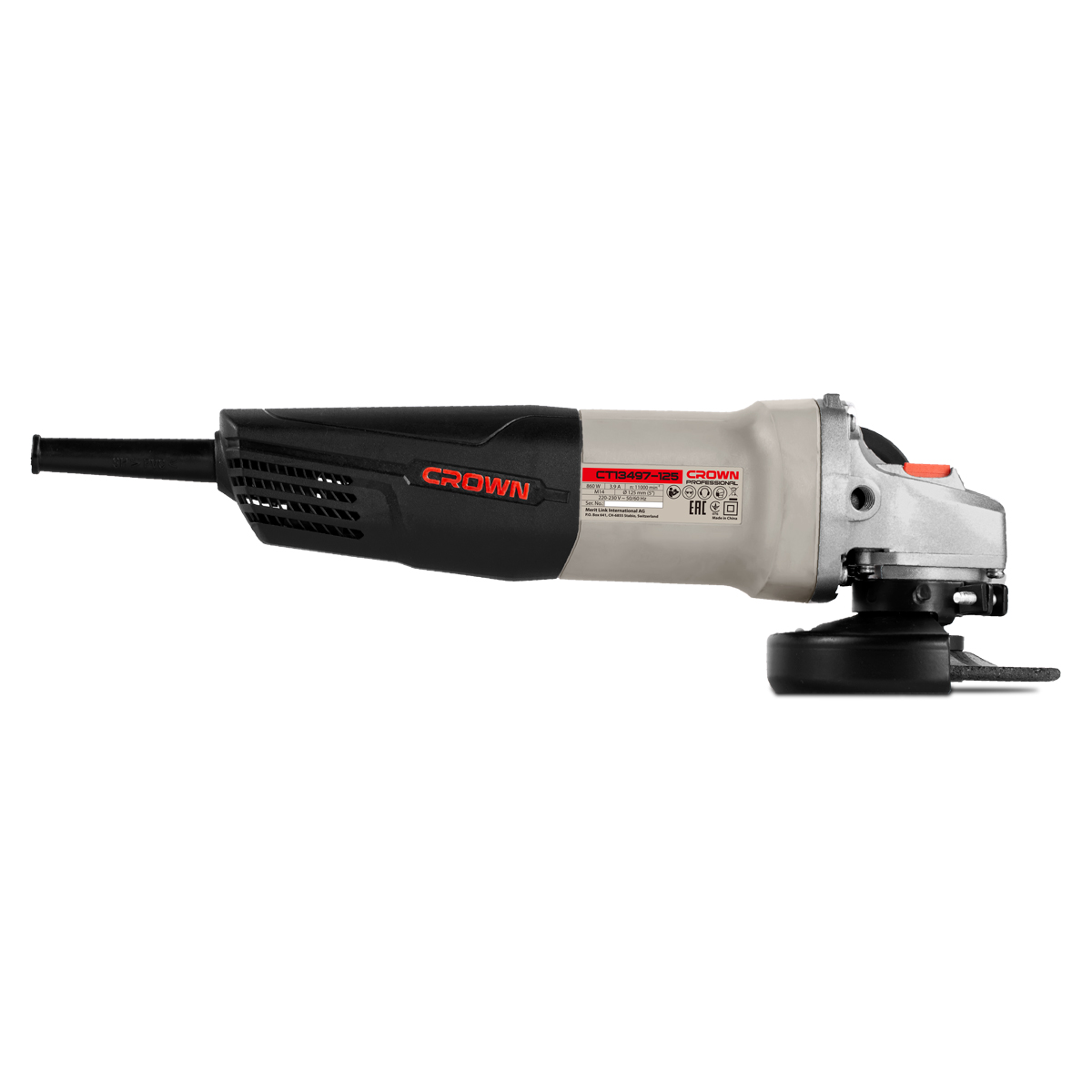 Машина угловая шлифовальная CROWN CT13497-125R 