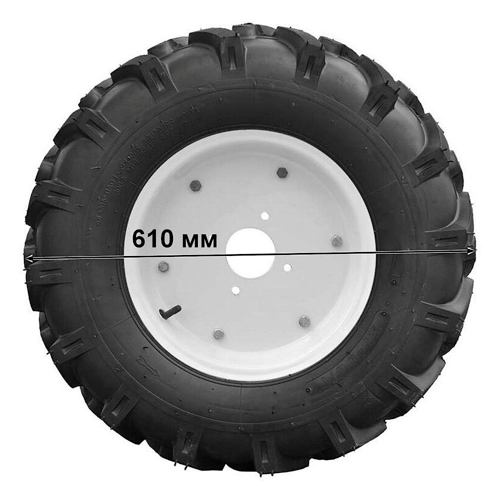 Колесо культиватора VELLES 6.00-12, протектор ЕЛОЧКА, левое