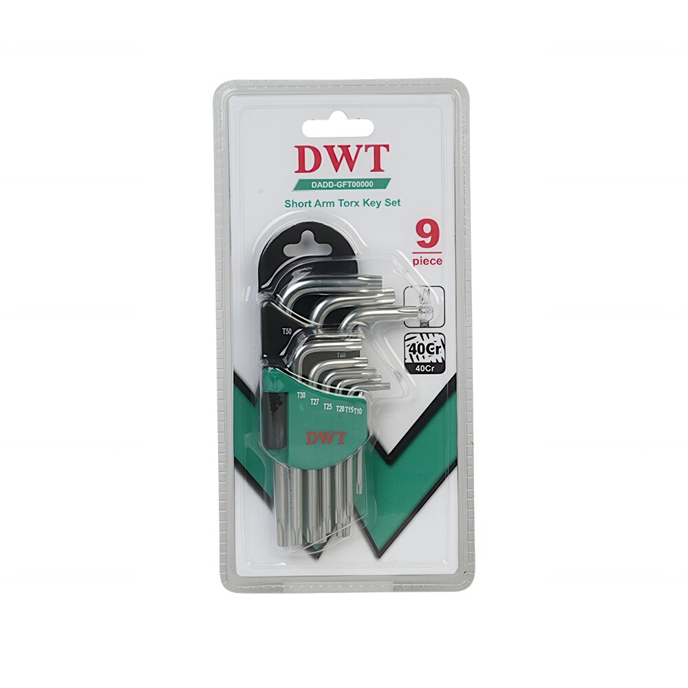 Набор ключей DWT Torx T10-T50 9шт короткие DHOK-TMAX09